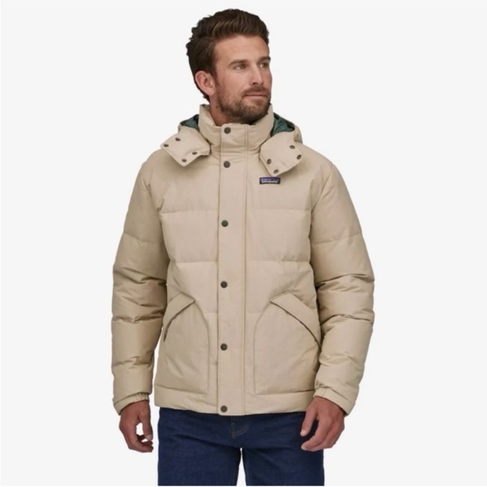 Patagonia Downdrift Jacket in Oar Tan size L